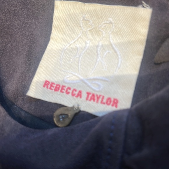 Rebecca Taylor grey suede jacket blazer size 4 - Picture 5 of 6